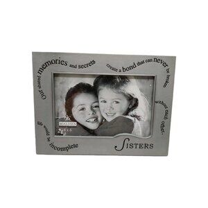 Sisters Picture Photo Frame 4”x6”  Metal Malden